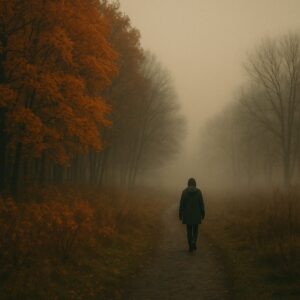 Autumn landscape showing the shift from harvest to winter, symbolising Samhain